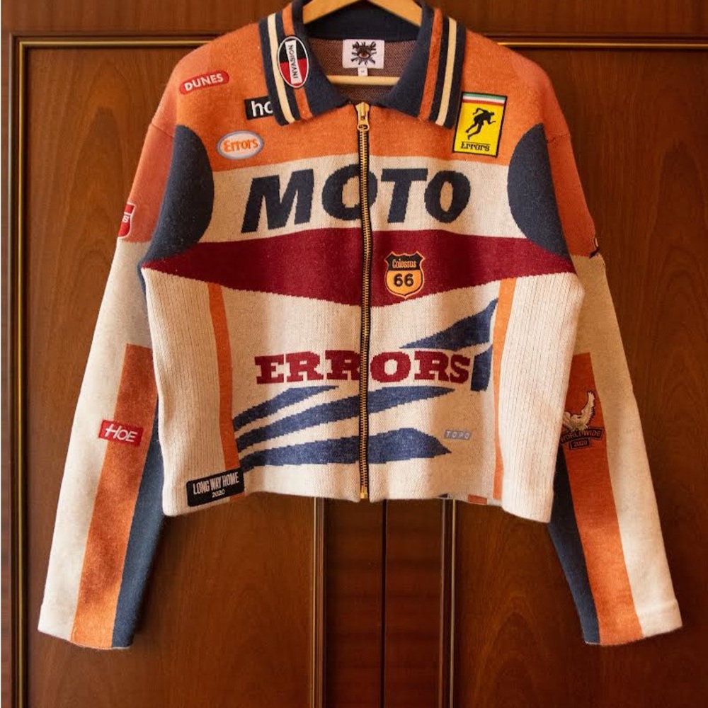 House of Errors Knitted Moto Jacket XS